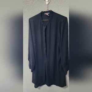 H&M long sleeve tunic top in black size 16